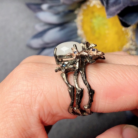 ‼️Clearance‼️Sterling silver moonstone ring - Picture 3 of 4